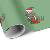 Wandelhout in Santa Hat kerstpapier Cadeaupapier (Rol Hoek)