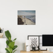 Wandeling aan zee. Olieverf op doek.  Poster (Thuiskantoor)