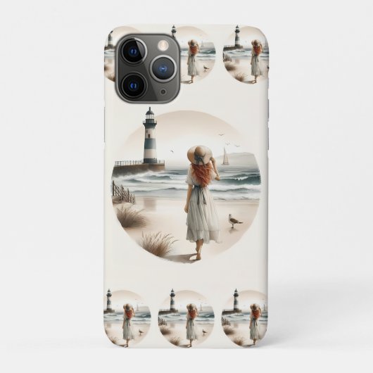 Wandeling bij vuurtoren aan zee Case-Mate iPhone case (Achterkant)