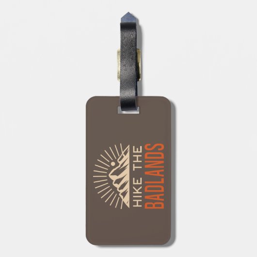 Wandeling de Badlands Sunburst Bagagelabel (Achterkant verticaal)