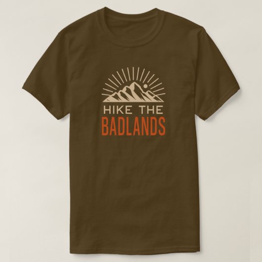 Wandeling de Badlands Sunburst T-shirt (Design voorkant)