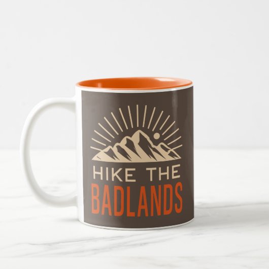 Wandeling de Badlands Sunburst Tweekleurige Koffiemok (Links)