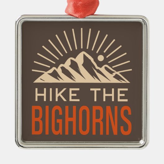 Wandeling De Bighorns Wyoming Sunburst Metalen Ornament (Voorkant)
