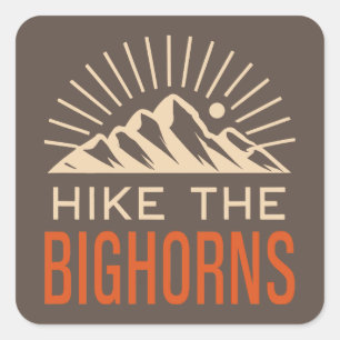 Wandeling De Bighorns Wyoming Sunburst Vierkante Sticker