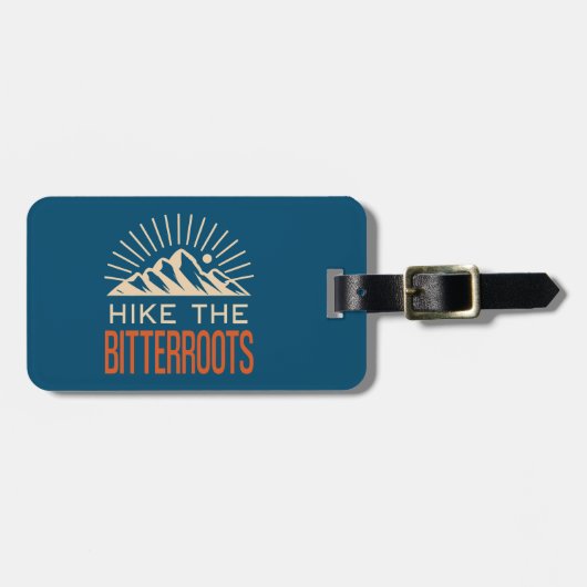 Wandeling De Bitterroots Idaho Montana Sunburst Bagagelabel (Voorkant horizontaal)