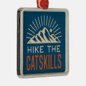 Wandeling De Catskills New York Sunburst Metalen Ornament (Rechts)