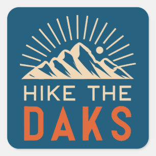 Wandeling De Daks Sunburst Vierkante Sticker