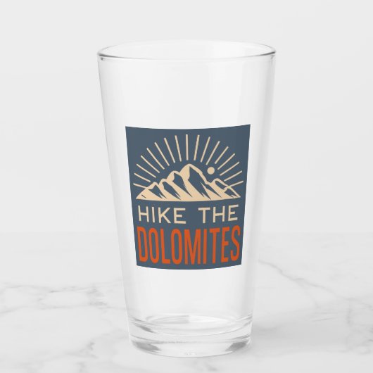 Wandeling de Dolomieten Italië Sunburst Glas (Voorkant)