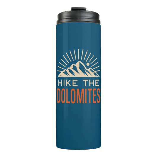 Wandeling de Dolomieten Italië Sunburst Thermosbeker (Voorkant)