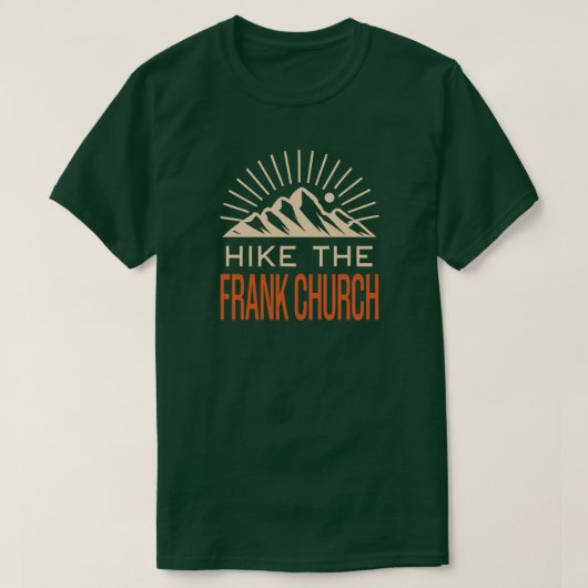 Wandeling De Frank kerk Wilderness Idaho Sunburst T-shirt (Design voorkant)