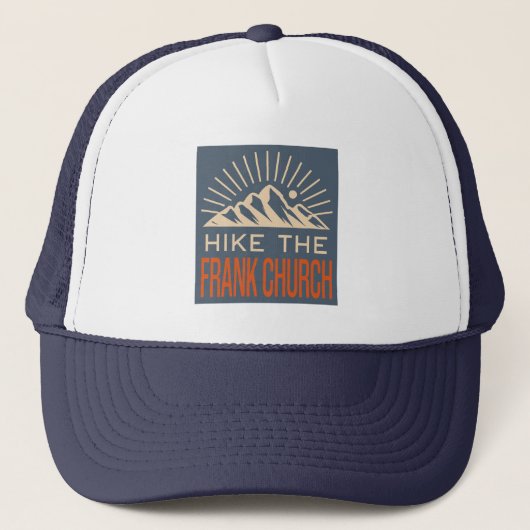 Wandeling De Frank kerk Wilderness Idaho Sunburst Trucker Pet (Voorkant)