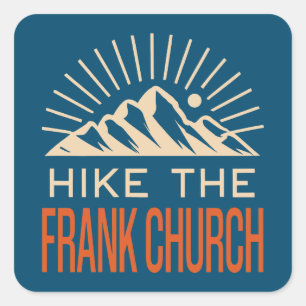 Wandeling De Frank kerk Wilderness Idaho Sunburst Vierkante Sticker