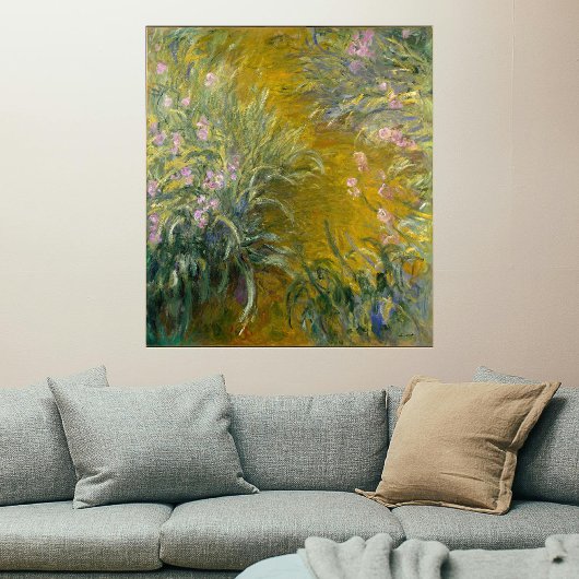 Wandeling door de Irissen, Monet Poster