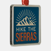 Wandeling door de Sierra's California Sunburst Metalen Ornament (Rechts)