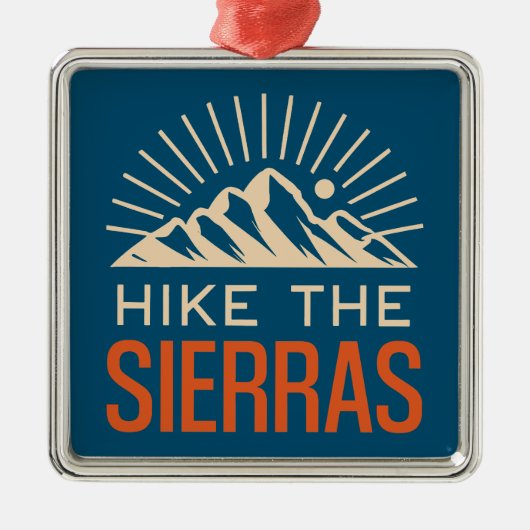 Wandeling door de Sierra's California Sunburst Metalen Ornament (Voorkant)