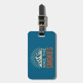 Wandeling door de Smoky Mountains Sunburst Bagagelabel (Voorkant verticaal)