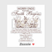Wandeling door geloof 2 Korintiërs 5 Bloemgeschrif Sticker (Vel)