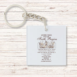 Wandeling door geloof 2 Korintiërs Bloemengeschrif Sleutelhanger