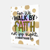 Wandeling door Geloof Bijbel Verse Acryl Bord (Hoek)