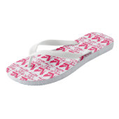 Wandeling door Geloof Heet Roze Bijbel Quote Wit Teenslippers (Schuin)