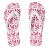 Wandeling door Geloof Heet Roze Bijbel Quote Wit Teenslippers (Voetbed)