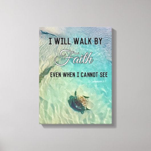 Wandeling door geloof muur kunst Canvas (Voorkant)