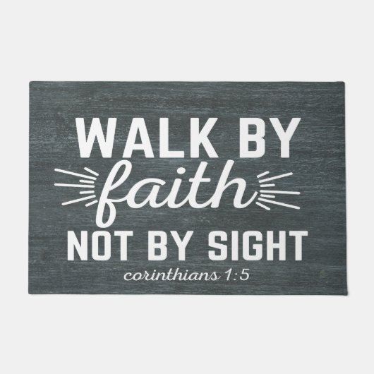 Wandeling door geloof niet door zicht deurmat (Voorkant)