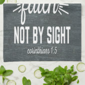 Wandeling door geloof niet door zicht keuken handd theedoek (Gevouwen)