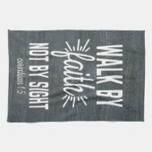 Wandeling door geloof niet door zicht keuken handd theedoek (Horizontaal)