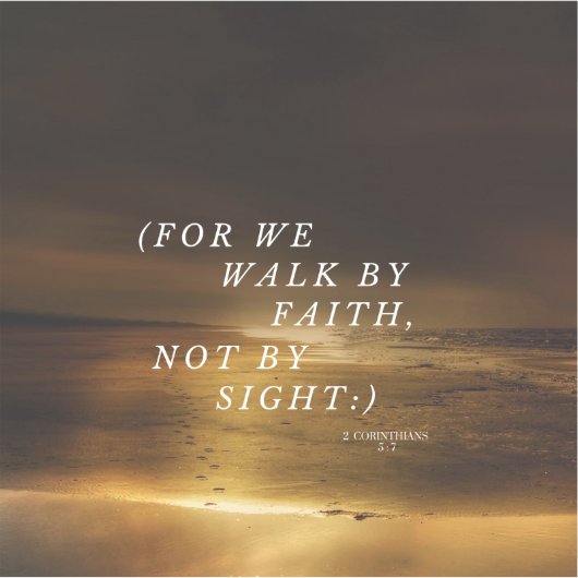 Wandeling door Geloof Sticker (Voorkant)