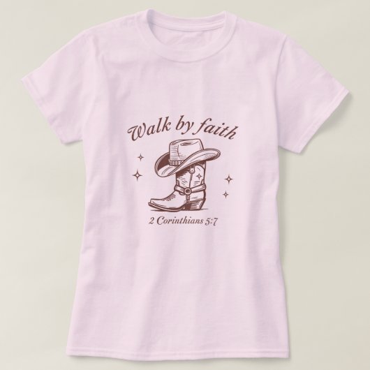 Wandeling door geloof t-shirt (Design voorkant)