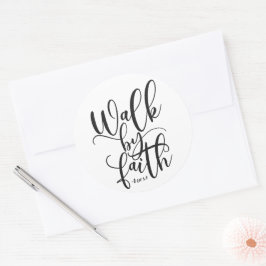 Wandeling door het geloof 2 Korintiërs 5:7 Ronde Sticker