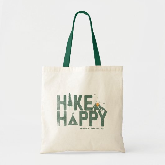 Wandeling Gelukkige Camper Wandelaar Wandelen Fami Tote Bag (Voorkant)
