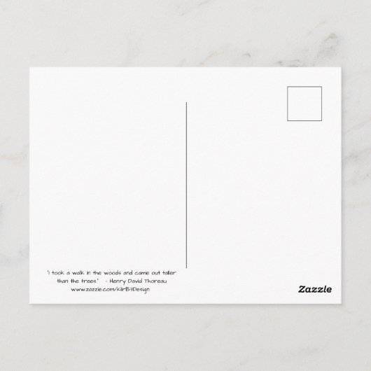 Wandeling in de Bossen - Briefkaart (Achterkant)