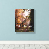 Wandeling in de Lichte Bijbel Verse Canvas Afdruk (Insitu (Houten vloer))