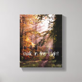 Wandeling in de Lichte Bijbel Verse Canvas Afdruk (Voorkant)