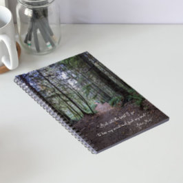 Wandeling in het bos John Muir citaat Notitieboek