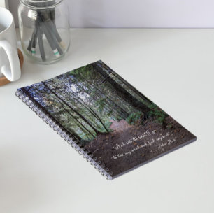 Wandeling in het bos John Muir citaat Notitieboek