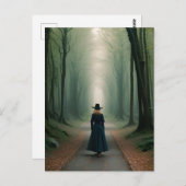 Wandeling in het mistig bos briefkaart (Voorkant / Achterkant)