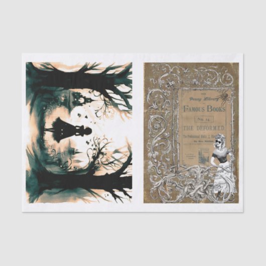 Wandeling in het Park en Penny Lane Decoupage Tissuepapier (Voorkant)