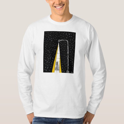 Wandeling in winteravond t-shirt (Voorkant)