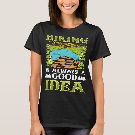 Wandeling is altijd een goed idee t-shirt (Voorkant)