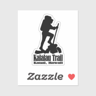 Wandeling - Kalalau Trail - Kauai, Hawaï - Sticker