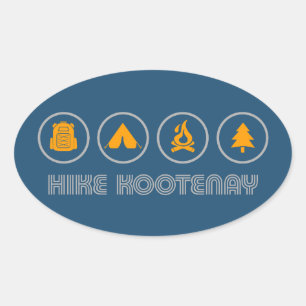 Wandeling Kootenay National Park Ovale Sticker