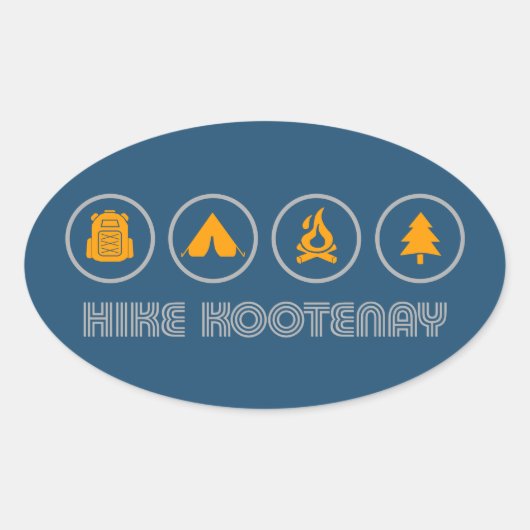Wandeling Kootenay National Park Ovale Sticker (Voorkant)