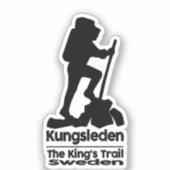 Wandeling - Kungsleden - The Kings Trail - Zweden Sticker (Voorkant)