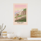 Wandeling langs het Kustpad van Isle of Wight Reis Poster (Keuken)