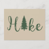 Wandeling logo dennenboom wandelliefhebber feestdagenkaart (Voorkant)