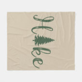 Wandeling logo dennenboom wandelliefhebber fleece deken (Voorkant (Horizontaal))