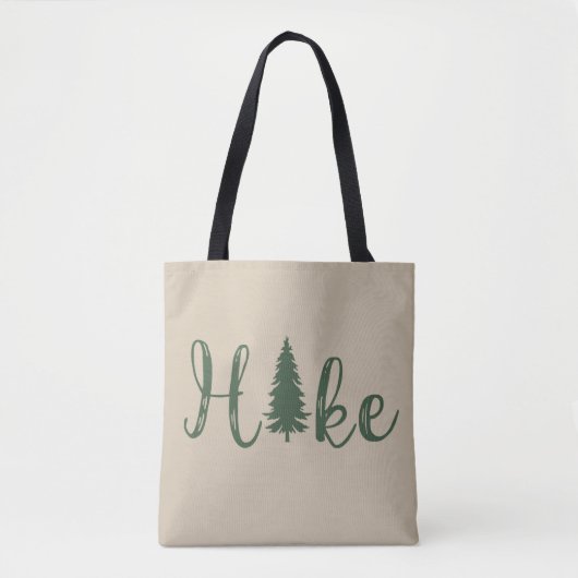Wandeling logo dennenboom wandelliefhebber tote bag (Voorkant)